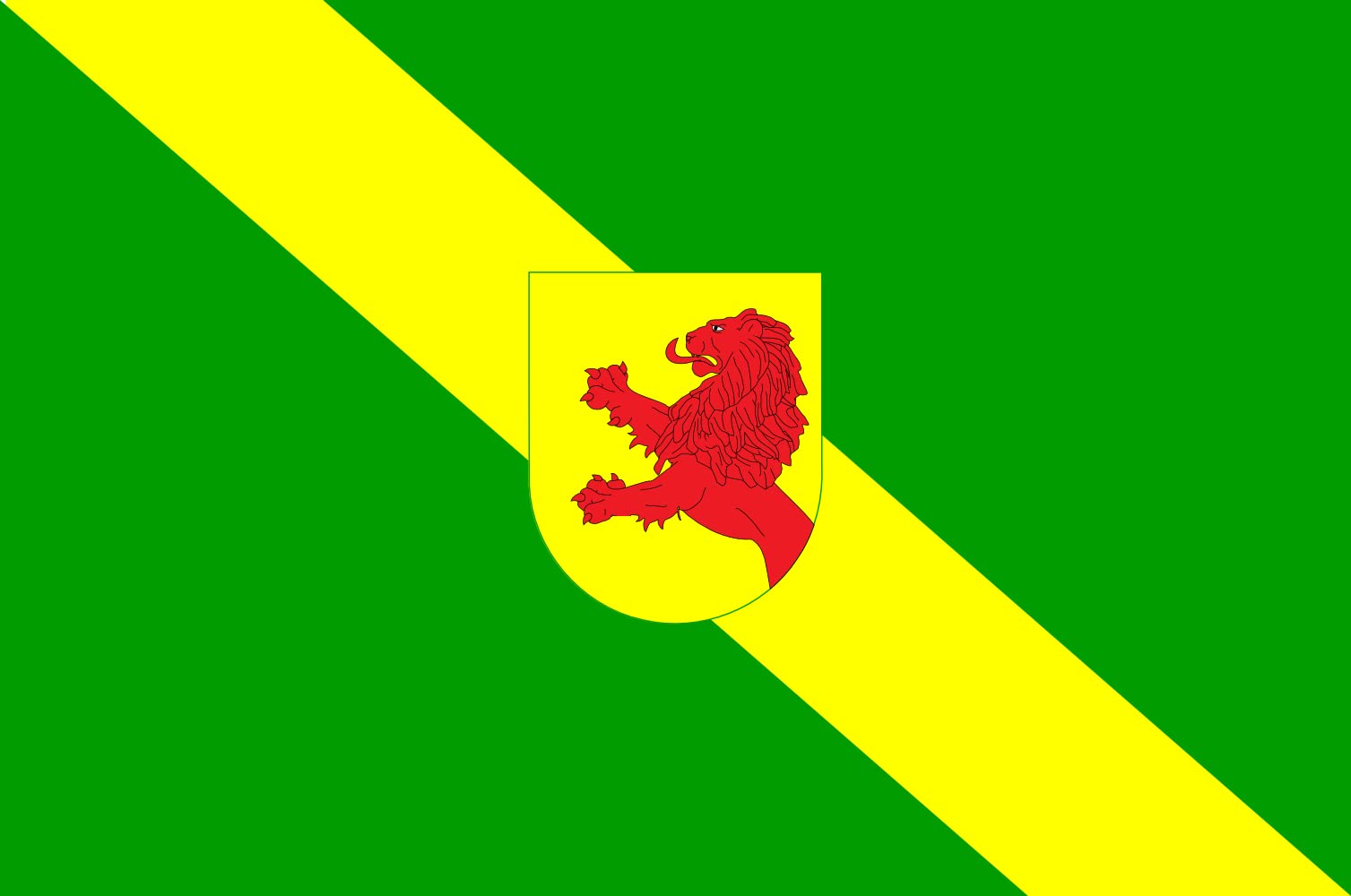 Drapeau Valdés rectangulaire grand format paysage pour mât extérieur