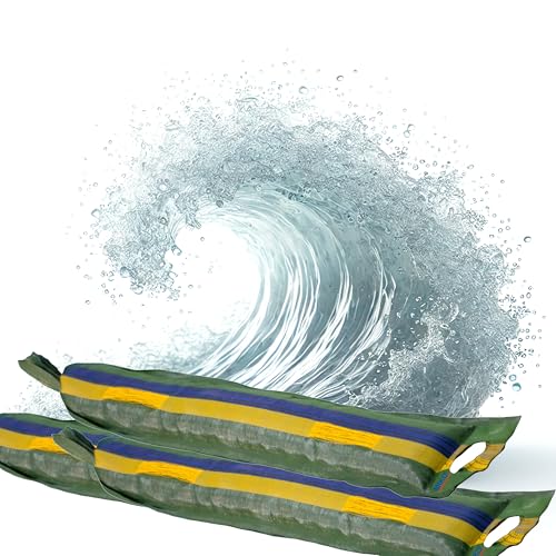 3 Stück gefüllte Miko® Sandsäcke, Hochwasserschutz bei Türen und Toren, extrem reißfest und anpassungsfähig, Silosandsäcke, befüllt mit Sand/Kies, inkl. Zugband & Tragelaschen, UV-beständig