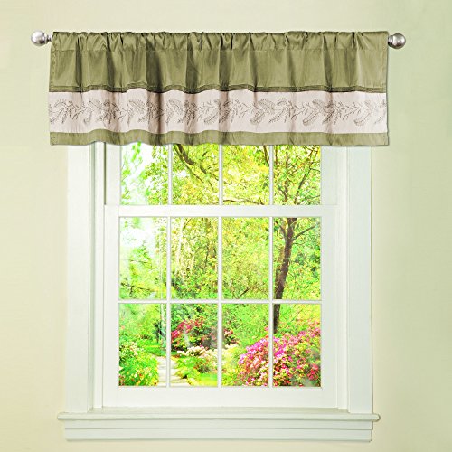 Lush Decor Lush Décor Ashlyn Window Curtain Valance, 18" X 84", Green #TOP26