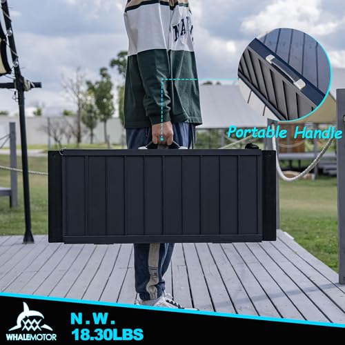 Image of WHALEMOTOR Black Portable Wheelchair Ramp, 3FT No-sew Non-Slip Aluminum Wheelchair Ramp, Folding Portable Wheelchair Ramps for Home, Weight Capacity Up to 800 LBS, Loading Dock Plates