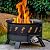 EcoNook 17.3 inch Portable Propane Fire Pits, Gas Fire Pit Bowl for Outside with Lid & Handle, Smokeless Gas Firebowl,Propane Firepit for Camping, Patio, Yard, Garden