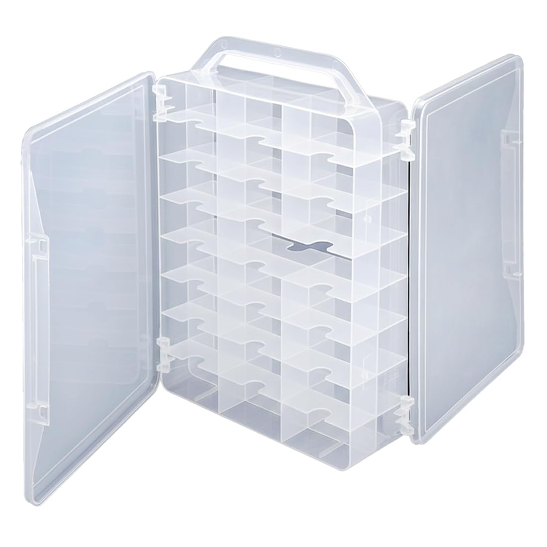 UDSKNV[KSL For Embroidery Floss, Sewing Spool Thread Storage Box- Double Sided 46 Grids Sewing Organizer for Jewelry
