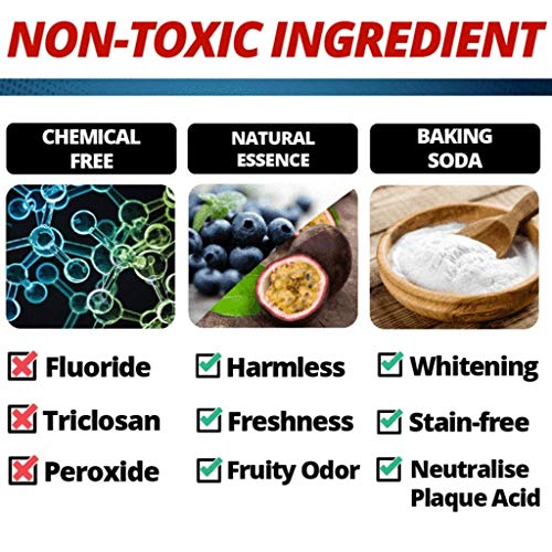 Hithopking Whitening Toothpaste, Intensive Stain Removal Whitening Toothpaste，Fight Bleeding Gums Deep Clean Toothpaste For Sensitive Teeth, 7.7 Oz, Hand Press (Passion Fruit) #TOP5