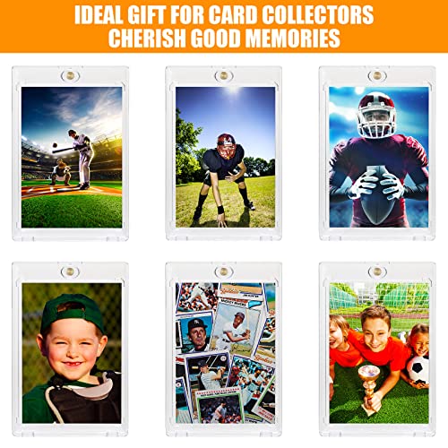 Magnetic Card Holders 35 Pt Hard Cards Sleeves Case For Trading Cards Baseball Football Card Protector Case Fit For Collectible Trading Cards, Sports, Game And Credit Cards Protectors (90 Pcs) #TOP3