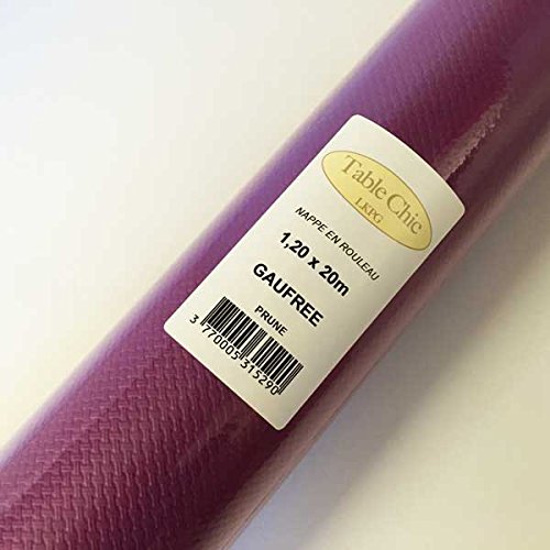 Table Chic - Nappes Papier Gaufrée 1,20X20M Prune