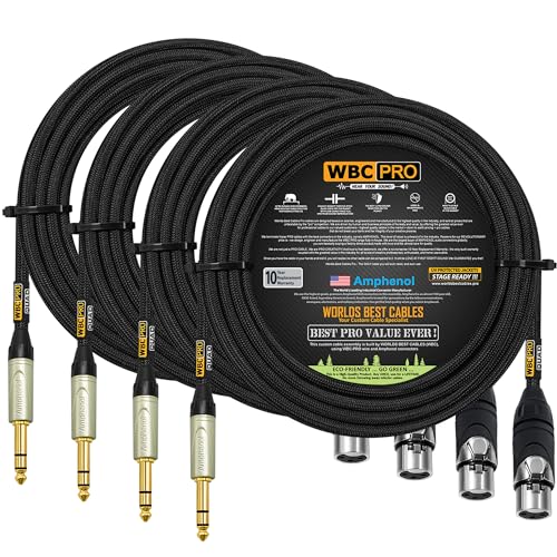 Cable Star-Quad XLR a TRS 4 unidades 100 pies