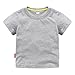 Undershirt for Boys Girls Short Sleeve T-Shirt Kids Soft Cotton Crewneck Tees Toddler Solid Undershirt (Grey, 5-6 Years)