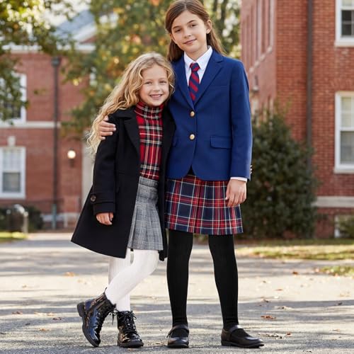 Image of Zando 3Pack Girls Tights Kids Cable Knit Cotton Footed Seamless Tights Winter Warm Leggings Stockings for School Daily 4-12T