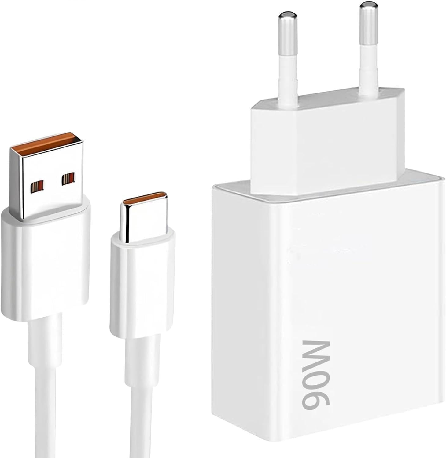 Caricatore rapido 90 W Xiaomi con cavo USB C 1,5 m per Redmi Note 14 Pro, 15T, Poco X7 Pro