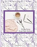  Knitting Design Graph Paper Notebook: Purple Paisley Knitting Project Blank Journal for Knitters. Beginners Knitting Project Journal 4:5 Lavender