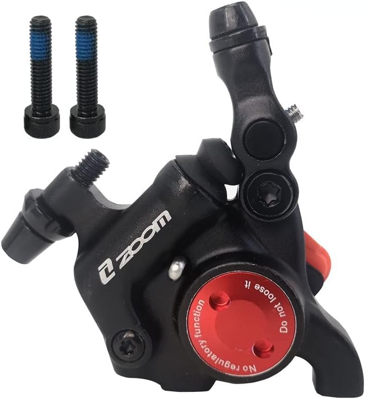 Zoom Road Bike Hydraulic Brake Calipers 140/160MM Bicycle Disc Brake Caliper Line Pull Oil Brake Flat Mounted Bike Accessories