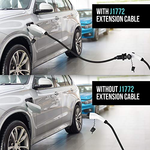 Lectron 20ft/6m J1772 Extension Cable Compatible with All J1772 EV Chargers - Flexible Charging for Your Electric Vehicle