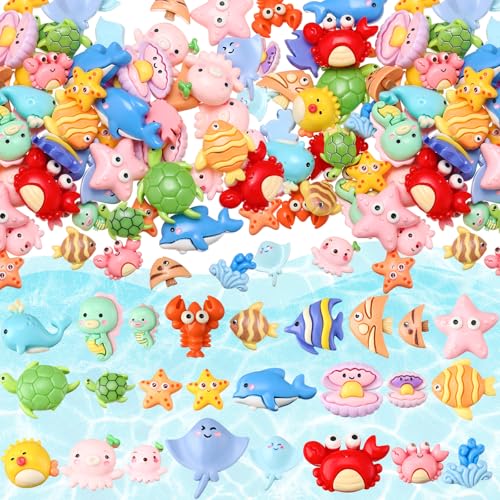Cabochons d'été en résine Giegxin lot de 40 strass à dos plat pour scrapbooking et bijoux