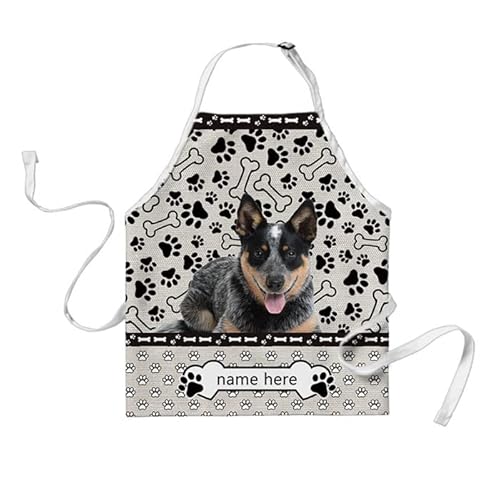 Bageyou Custom Polka Dots Dog Apron Blue Heeler Puppy Buffalo Check Plaid 29X34 Inch #TOP16