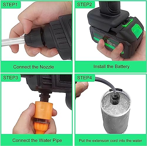 image for Generic Portable Pressure Washer Cordless 30Bar Pressure Water Spray G