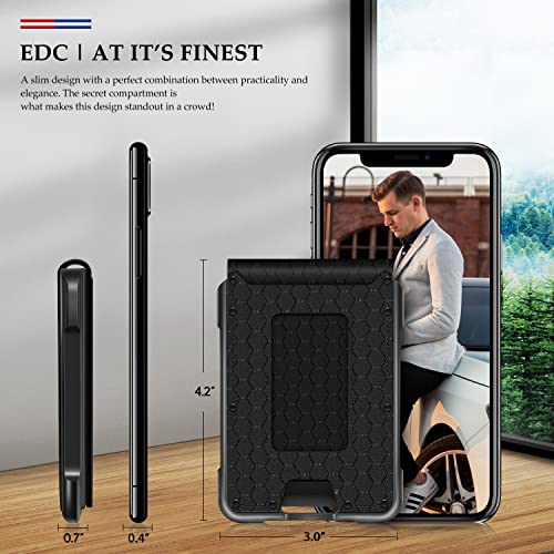 Mens Wallet Tactical Bifold Wallets for Men Metal RFID Blocking Aluminum Money Cards Holder Gifts for Men3