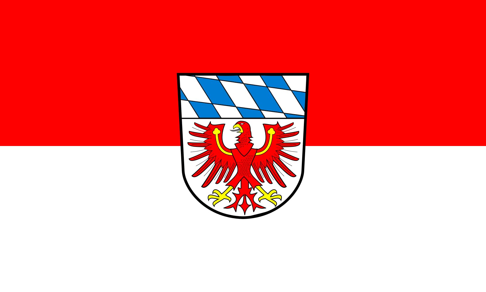 Drapeau paysage de Bayreuth (Kreis) 1.35m² pour cérémonies et rassemblements officiels