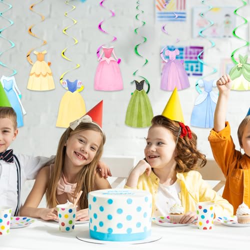Image of 16 pcs Princess Hanging Swirl Party Decoration,Girls Party Decoration,Princess Party Swirls,Suitable for Baby Shower Party Decoration Supplies
