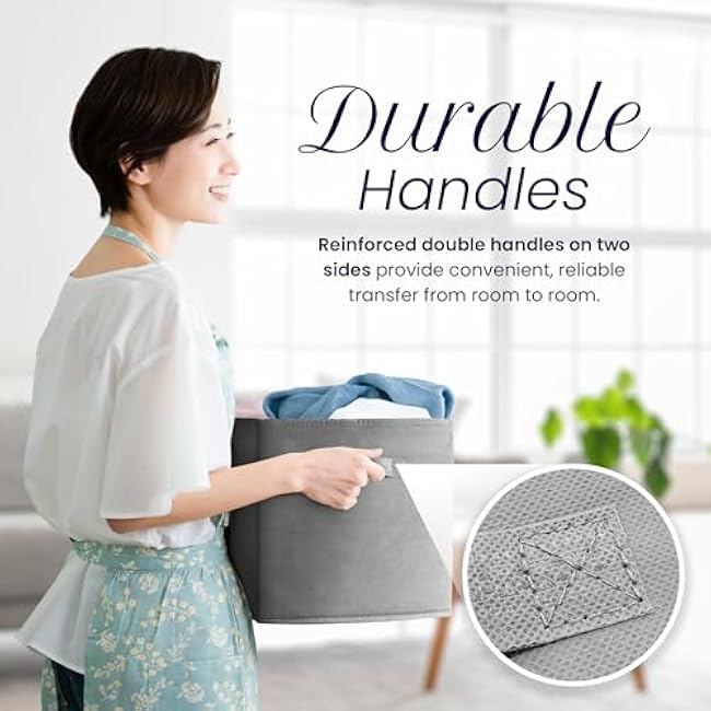 Reli. 13x13x13 Storage Cube Bins (8 Pack) | Large Cube Organizer Bins | 13x13 Fabric Storage Boxes | Fits Kallax | Collapsible, Foldable Fabric Cubby Box (Square) | Kids Room Organization (Dark Gray)