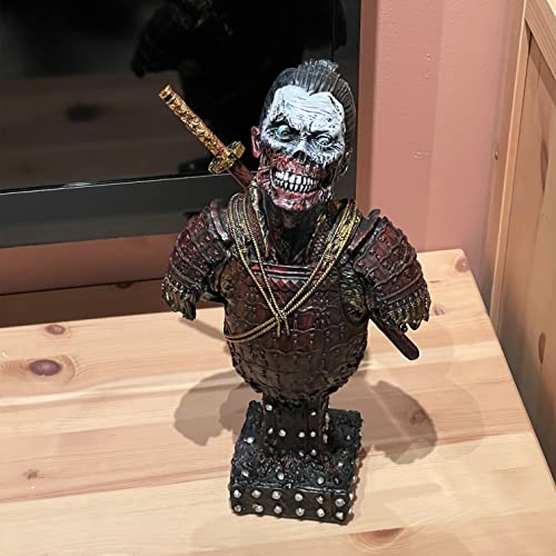 Busto de Samurai Zombi en Resina para Decoración miniatura 5