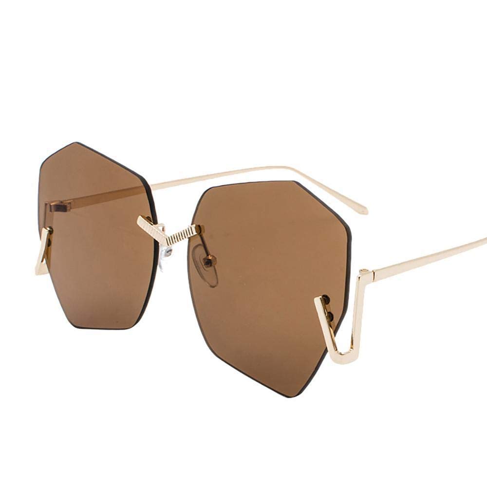 XINGYU Occhiali da Sole Sportivi retrò Unisex Occhiali da Equitazione Impermeabili Occhiali da Bici Antivento poligono radiazione Senza Cornice