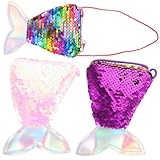 ORFOFE 3 Stück Kleine Meerjungfrau Pailletten Geldbörsen für Mädchen Tragbare Mini Crossbody...