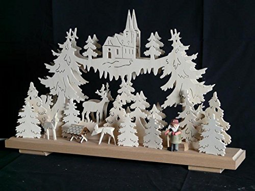 Voûte de la nativité électrique Rudolphs Schatzkiste en bois de Montagnes