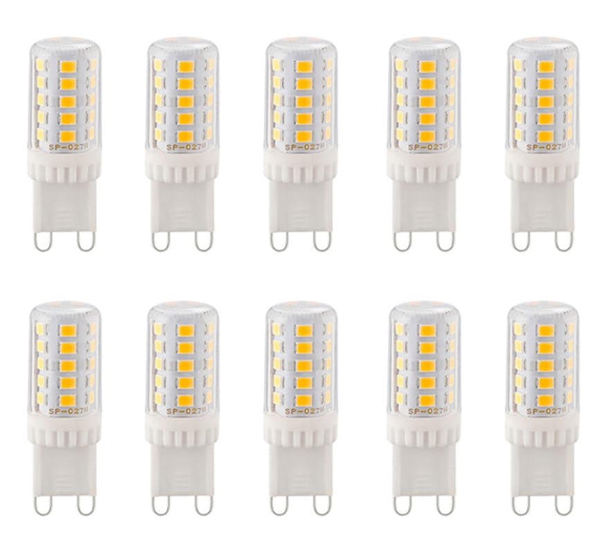Aiwerttes G9 Led Bulb 5W,G9 33LEDs AC220-240V Led Light Bulb 50W Halogen Equivalent,Warm White,No Flicker,360°Beam Angle,Not-dimmable,Energy Saving G9 Bulbs for Home Lighting,10 Pack — image 1