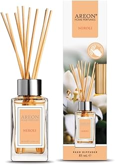 AREONHome Luxury Perfume Reed Diffuser + 10 Rattan Reeds, Neroli 85 ml