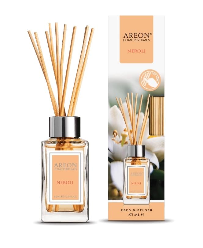 AREONHome Luxury Perfume Reed Diffuser + 10 Rattan Reeds, Neroli 85 ml