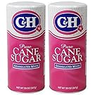 C&H Pure Cane Granulated Sugar, 20 Oz Easy Pour Reclosable Top Canister (Pack of 2)