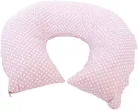 Almofada Amamentação Rosa Arredondada 100% Algodão - Bebê Querido