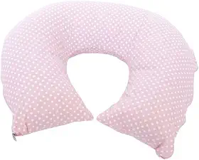 Almofada Amamentação Rosa Arredondada 100% Algodão - Bebê Querido