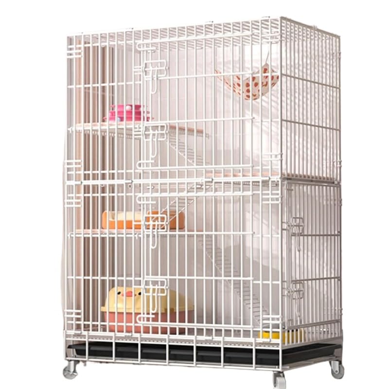 Amazon.co.jp: 猫ケージ 折りたたみ 大型 3段 特大ドア キャットタワー