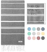 Your Choice Turkish Beach Towel (71x41) - 100% Conton Turkish Towel Minimalist, Sand Free Quick D...
