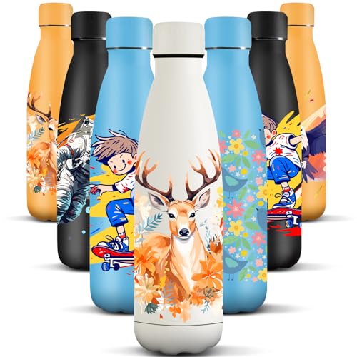 HoneyHolly Edelstahl Trinkflasche, 500ml BPA-frei,...