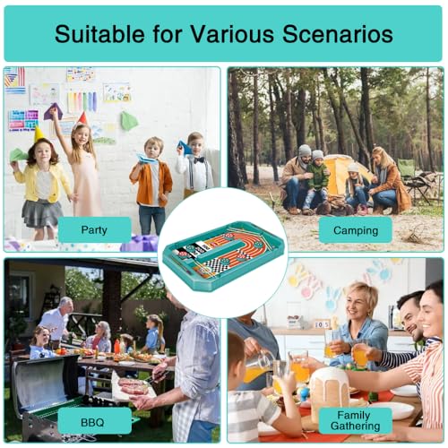 Golgner 6 in1 Hockey Brettspiel, Sling Puck Spiel, Brettspiel Hockey, Fast Sling Puck Game, mit Fußball Basketball Hockey Bowling, für Kinder Erwachsene Familie Partyspiele