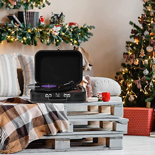 VOKSUN Platine Vinyle,Tourne-Disque à encodeur numérique portabl Bluetooth avec 3 Vitesses 33/45/78 TR/Min 2 Haut… - Les Beatles, Paul McCartney, John Lennon, RIngo Starr, George Harrison VOKSUN Platine Vinyle,Tourne-Disque à encodeur numérique portabl Bluetooth avec 3 Vitesses 33/45/78 TR/Min 2 Haut… – Image 4