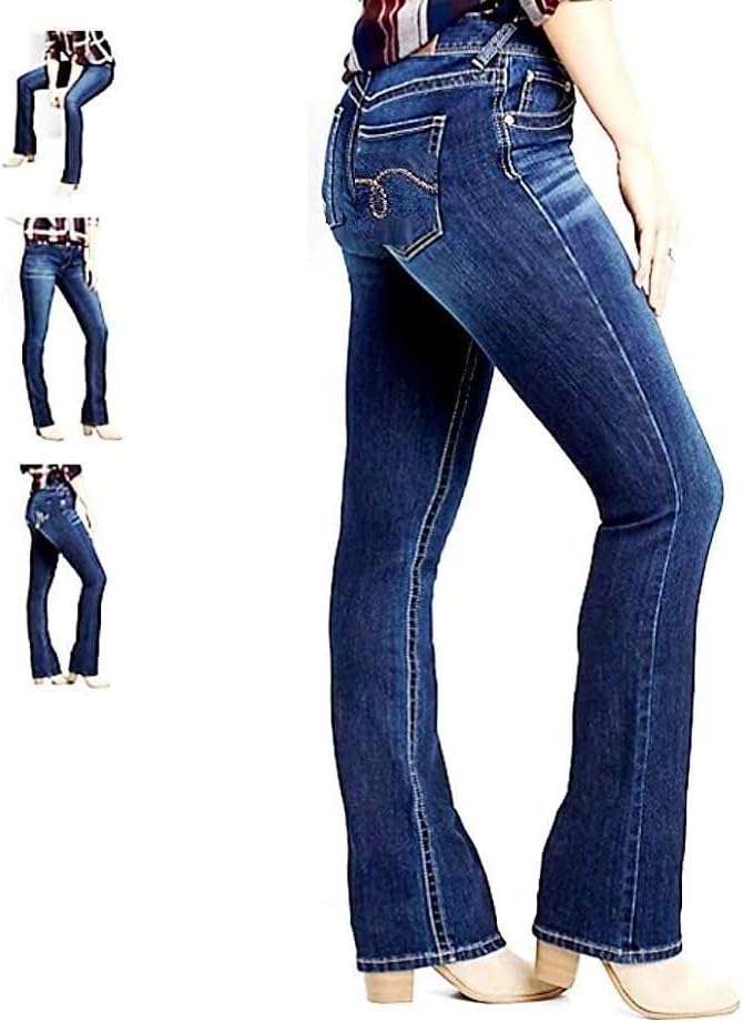 Jack David/Sweet Look Womens Juniors 70s Trendy Flared Bell Bottom Denim Jeans Pants (Size-3) - Image 3