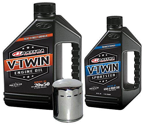 MaxHiflo VTTOCK02 Complete Engine Oil Change Kit for V-Twin Harley Davidson Sportster, 5 quart