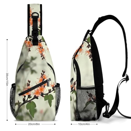Bolso bandolera floral para trekking y uso casual unisex miniatura 2