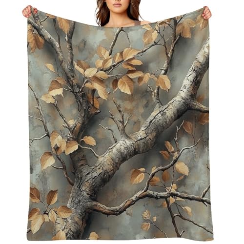 Fall Throw Blanket, Subtle Gray Star Pattern Printed on Comfy Blanket, Men Gifts for Birthday, 40"×50"