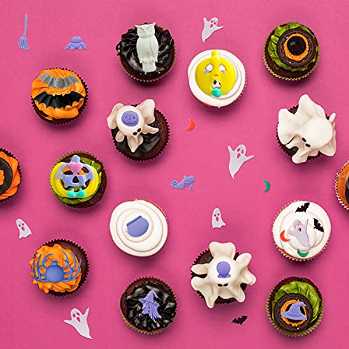 Grobro7 9Pcs Halloween Cake Silicone Fondant Molds Pumpkins Ghost Skulls Witch Spider Owl Bat Branches Shaped Desserts Mold Set For Baking Chocolate Candy Sugar Halloween Theme Party Cupcake Decor #TOP4