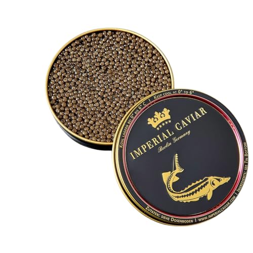 Imperial Caviar® Fine Beluga - 30g Premium Kaviar Malossol vom Stör - Beluga Kaviar Dose aus Aquakultur - Feinkost Geschenk für Feinschmecker - Frisch & Expressversand