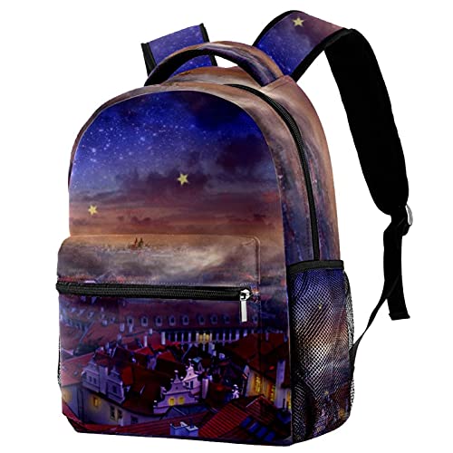 Sac à dos décontracté ours polaires galaxie grande capacité femme