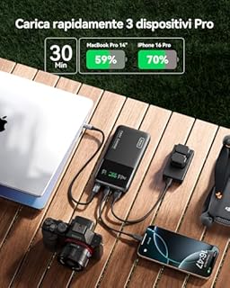 INIU Power Bank, 27000mAh 140W Caricatore Portatile Ricarica Rapida, PD3.1 Batteria Esterna Powerbank Compatibile con MacBook Pro iPhone 16 15 14 Plus Pro Max Galaxy S23 Ultra Steam Deck iPad etc