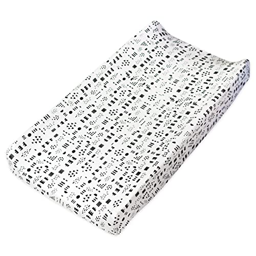 Image of HonestBaby Organic Cotton Changing Pad Cover, Pattern Play, One Size