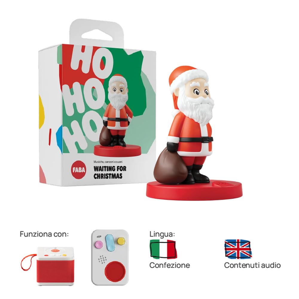 FABA Personaggio Sonoro – Waiting for Christmas – Canzoni per bambini 1+ anni - Ascoltabile con il Raccontastorie e FABA+, gioco educativo, versione Italiana
