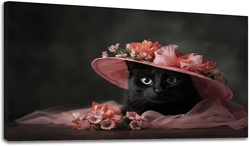 Vista 9 de 30"x 60" Canvas Wall Art Moody Ghost Autumn Vintage Halloween Spooky Fall Ghosts Framed Pictures Painting Prints Large Wall Art for Living Room