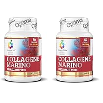 Colours of Life Collagene Marino Idrolizzato Puro – Integratore di Collagene Marino – Senza glutine, 60 capsule (Confezione da 2)